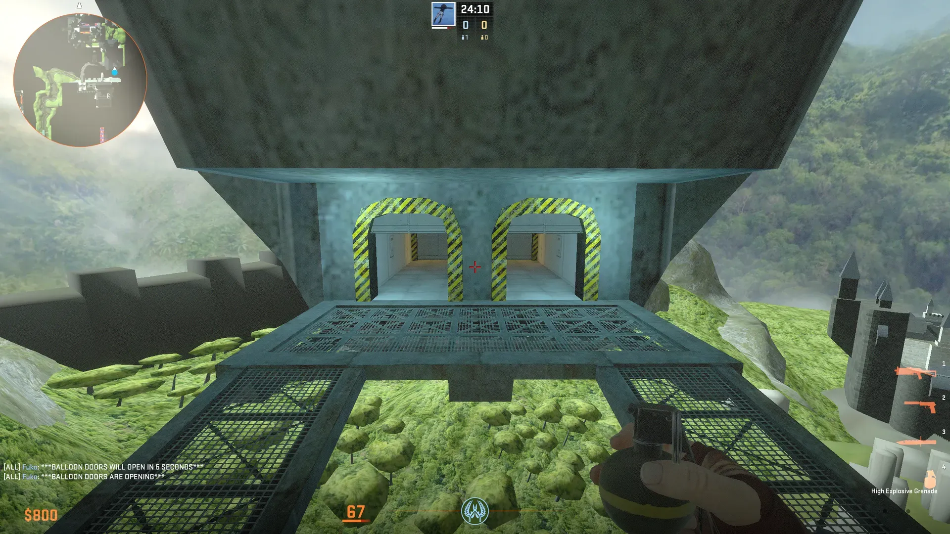 The bridges to the two ramps and the airlock doors