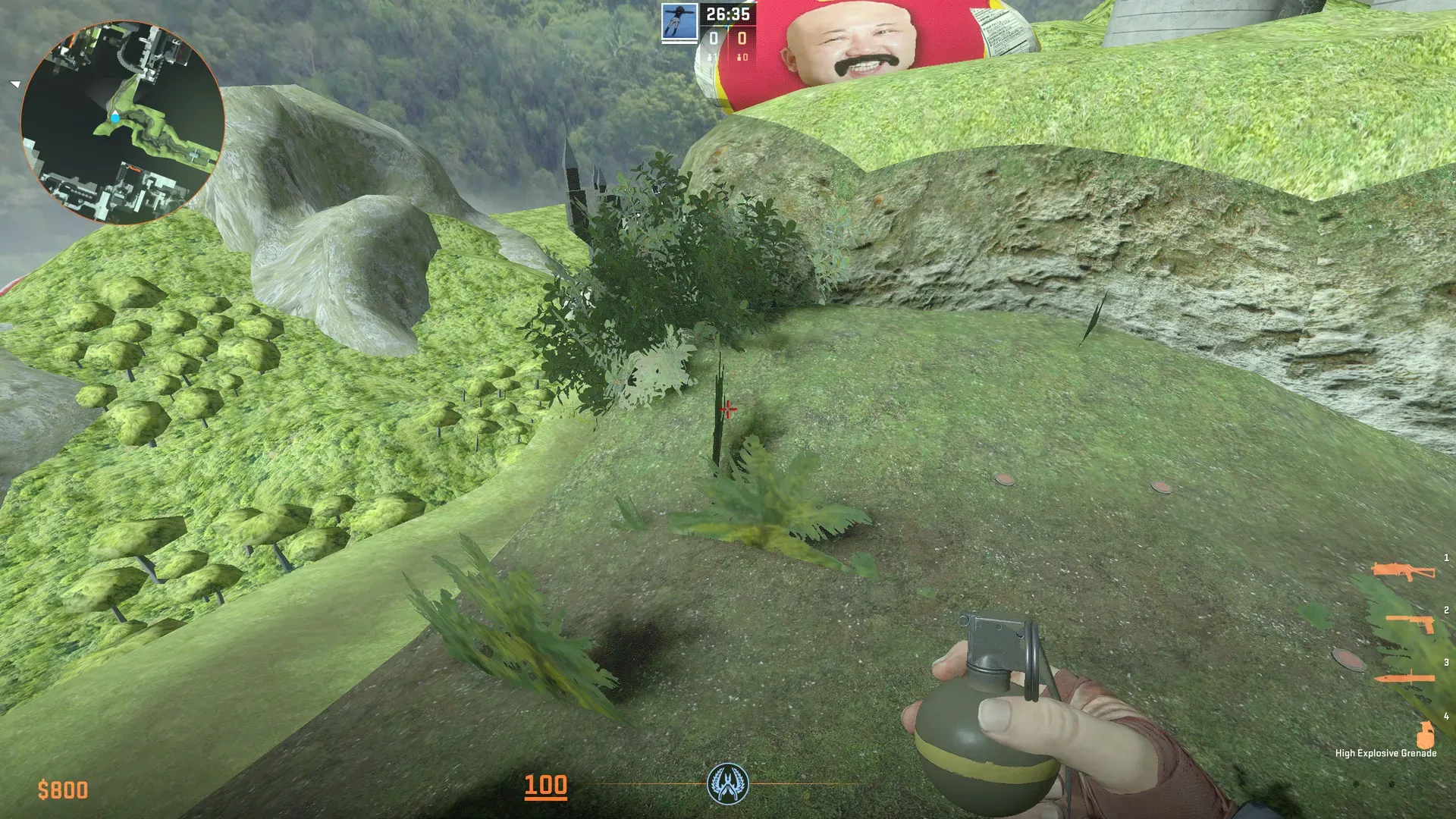 More landmines past the wall and the cliff to jump down and to the right