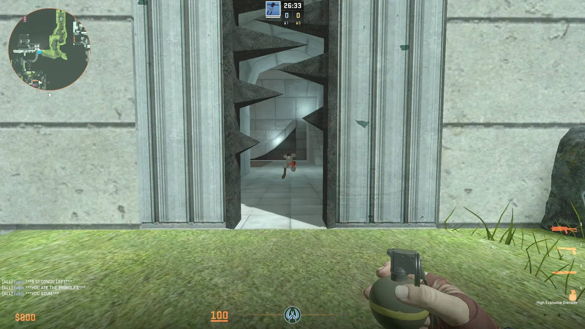 The NPC that runs out of the door